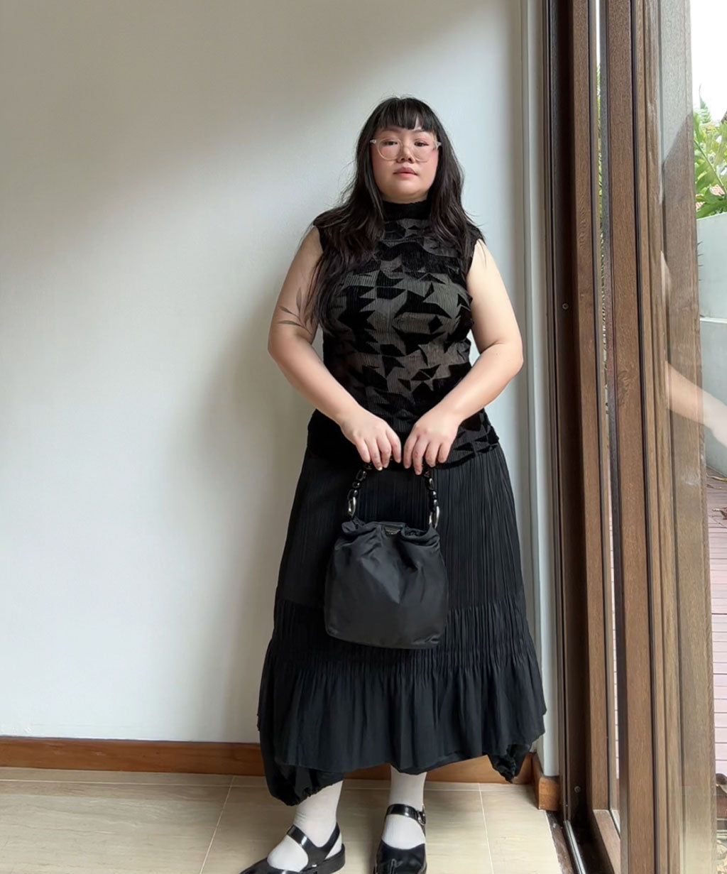 Christian Dior 2000 Beaded Handle Nylon Handbag