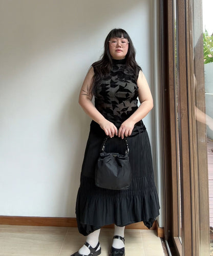 Christian Dior 2000 Beaded Handle Nylon Handbag