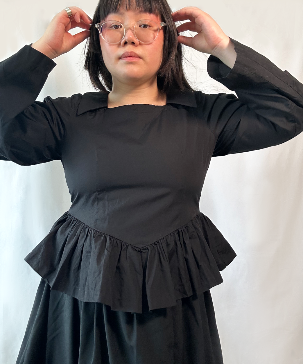 Comme des Garçons SS19 Peplum O Sleeve Blouse