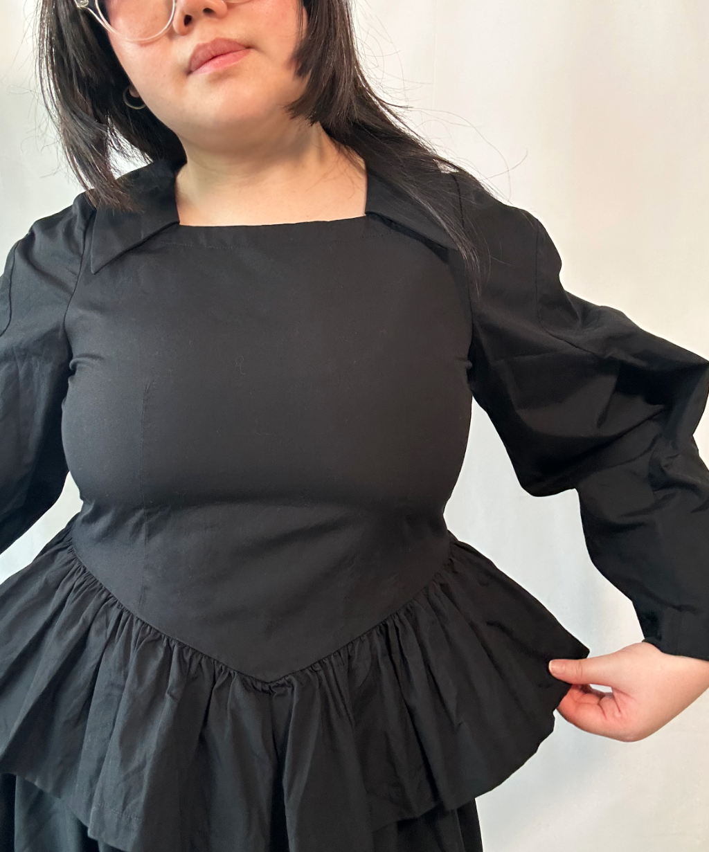 Comme des Garçons SS19 Peplum O Sleeve Blouse