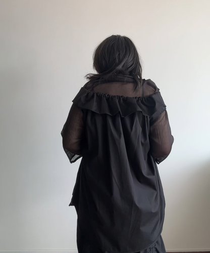 Comme des Garcons SS22 Multi-way Ruffle Collar Sleeveless Blouse