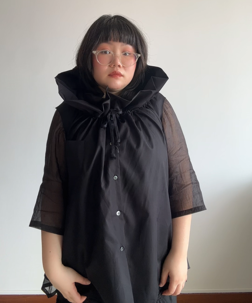 Comme des Garcons SS22 Multi-way Ruffle Collar Sleeveless Blouse