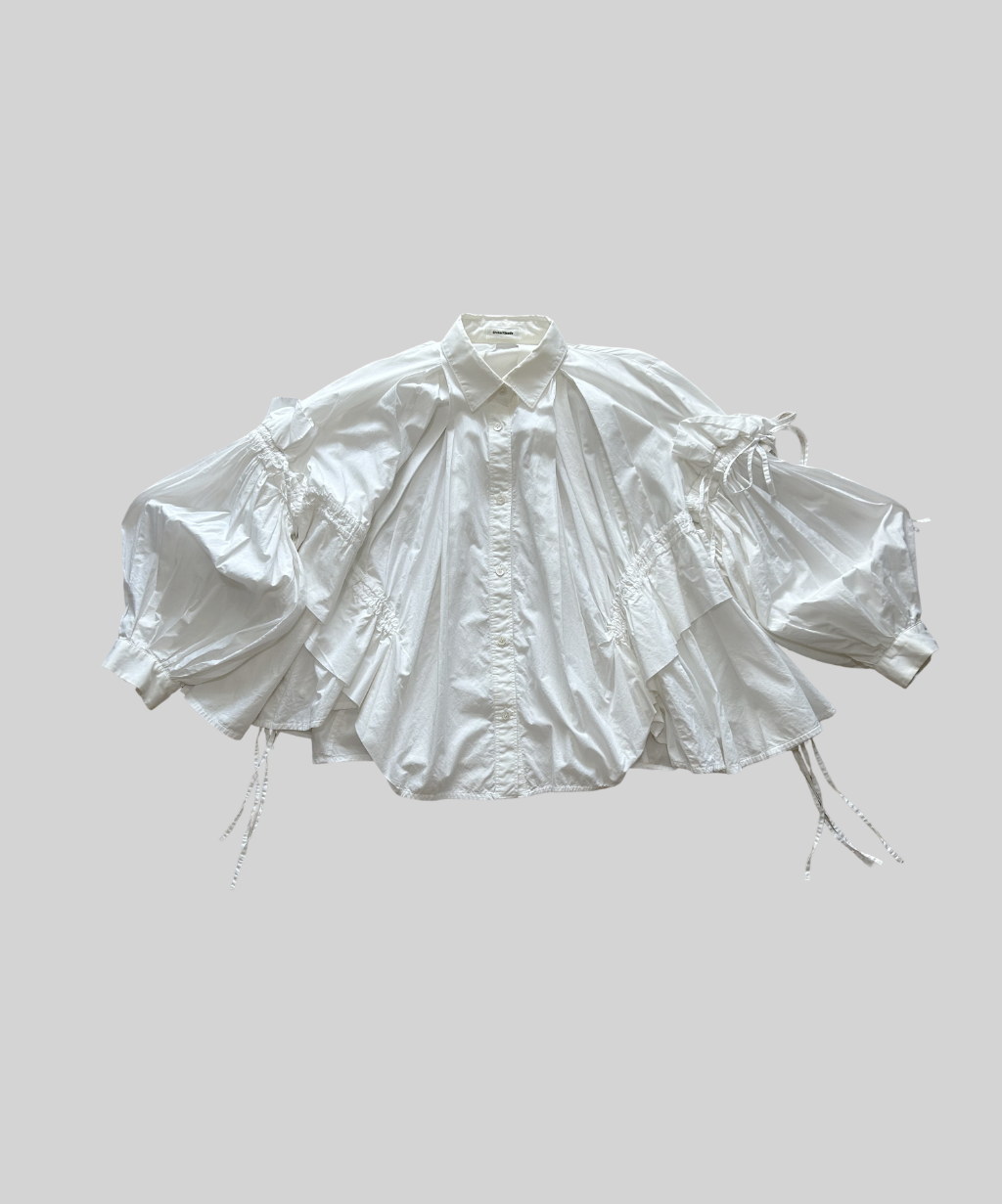 Chika Kisada Balloon Sleeve Shirring Shirt