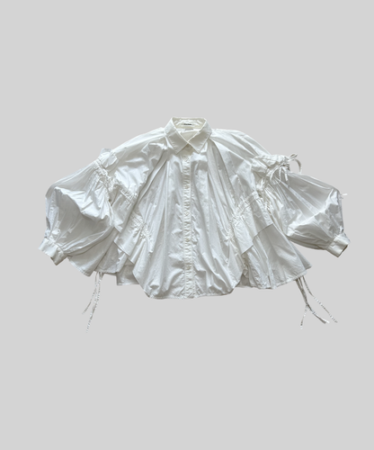 Chika Kisada Balloon Sleeve Shirring Shirt