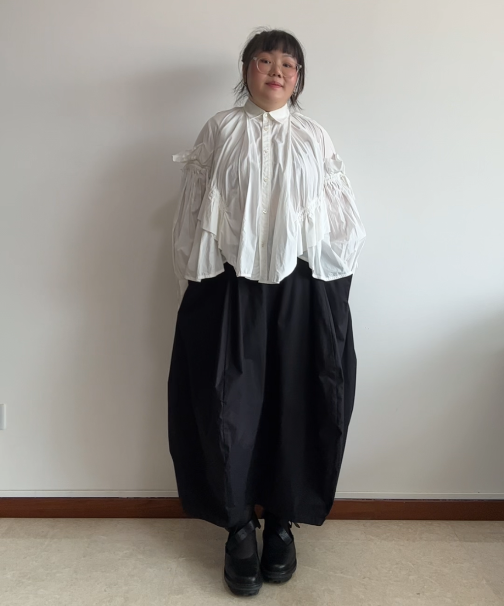 Chika Kisada Balloon Sleeve Shirring Shirt
