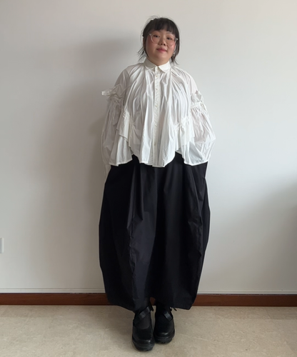 Chika Kisada Balloon Sleeve Shirring Shirt