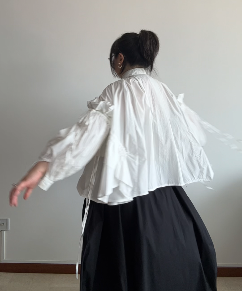 Chika Kisada Balloon Sleeve Shirring Shirt