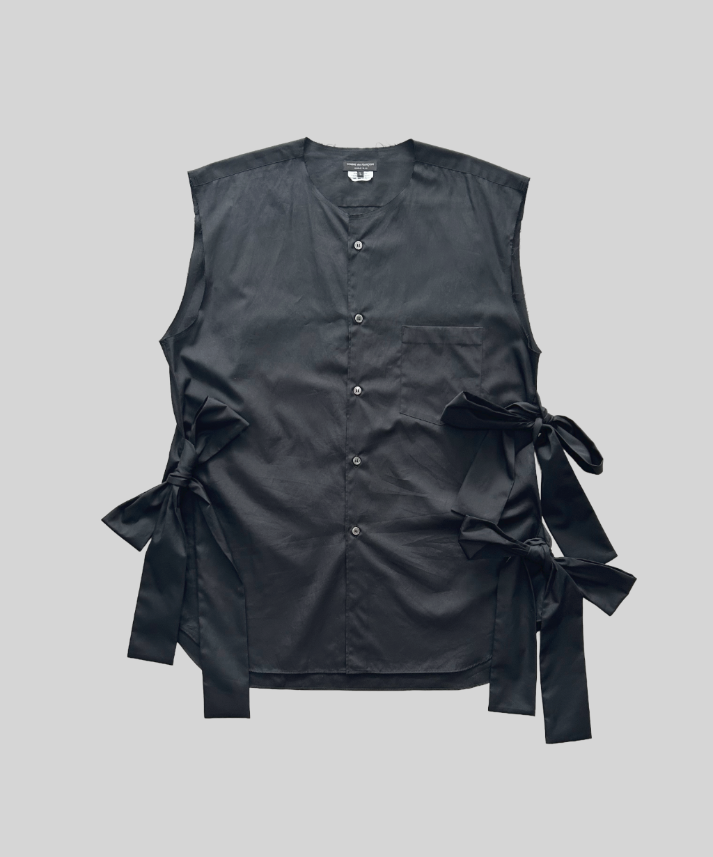 Comme des Garçons Homme Plus SS25 Bow Tie Sleeveless Shirt (Black)