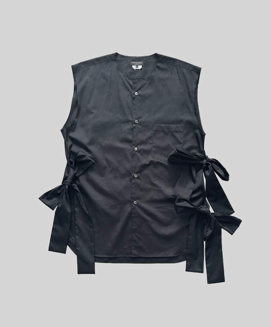 Comme des Garçons Homme Plus SS25 Bow Tie Sleeveless Shirt (Black)