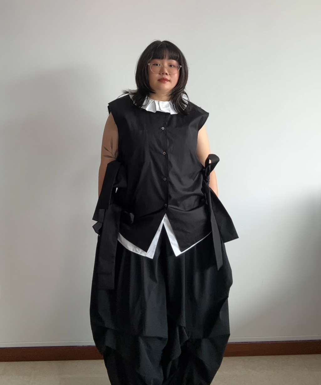 Comme des Garçons Homme Plus SS25 Bow Tie Sleeveless Shirt (Black)