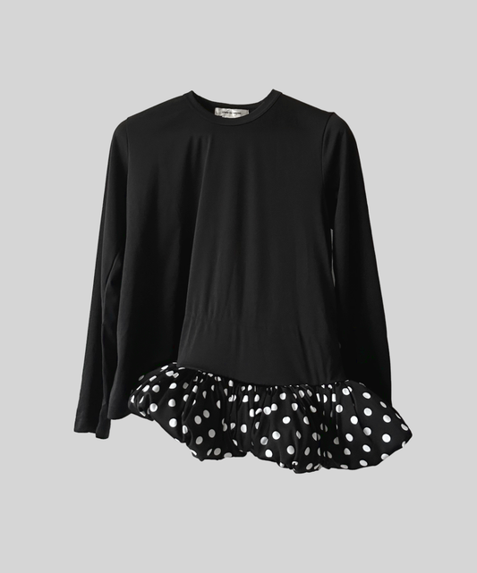 Comme des Garçons Polka Dot Balloon Hem Top