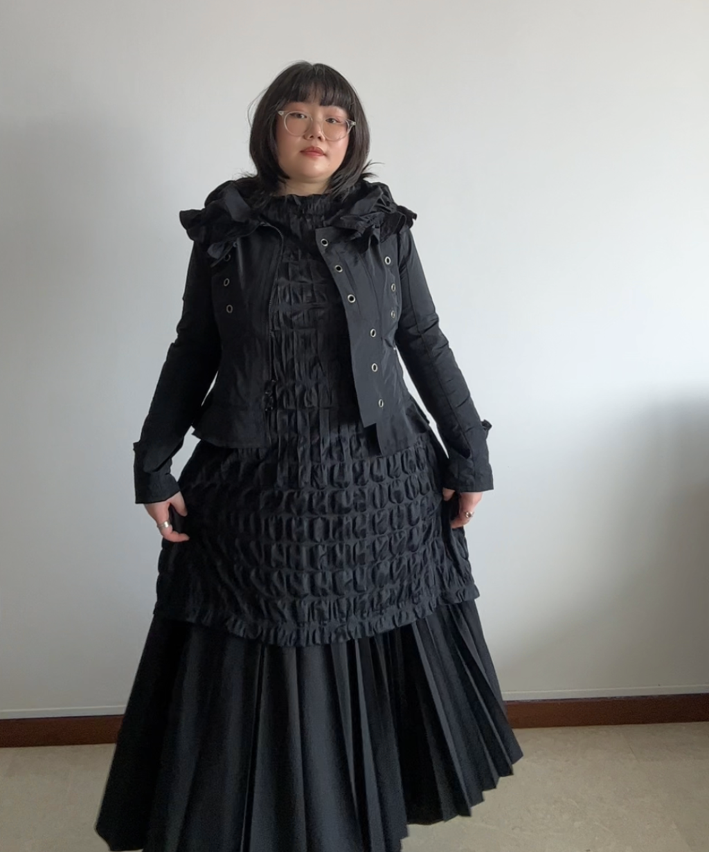 Eiko Kondo 80s Cosmic Eyelet Ruffle Jacket