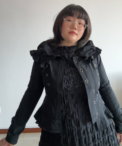 Eiko Kondo 80s Cosmic Eyelet Ruffle Jacket