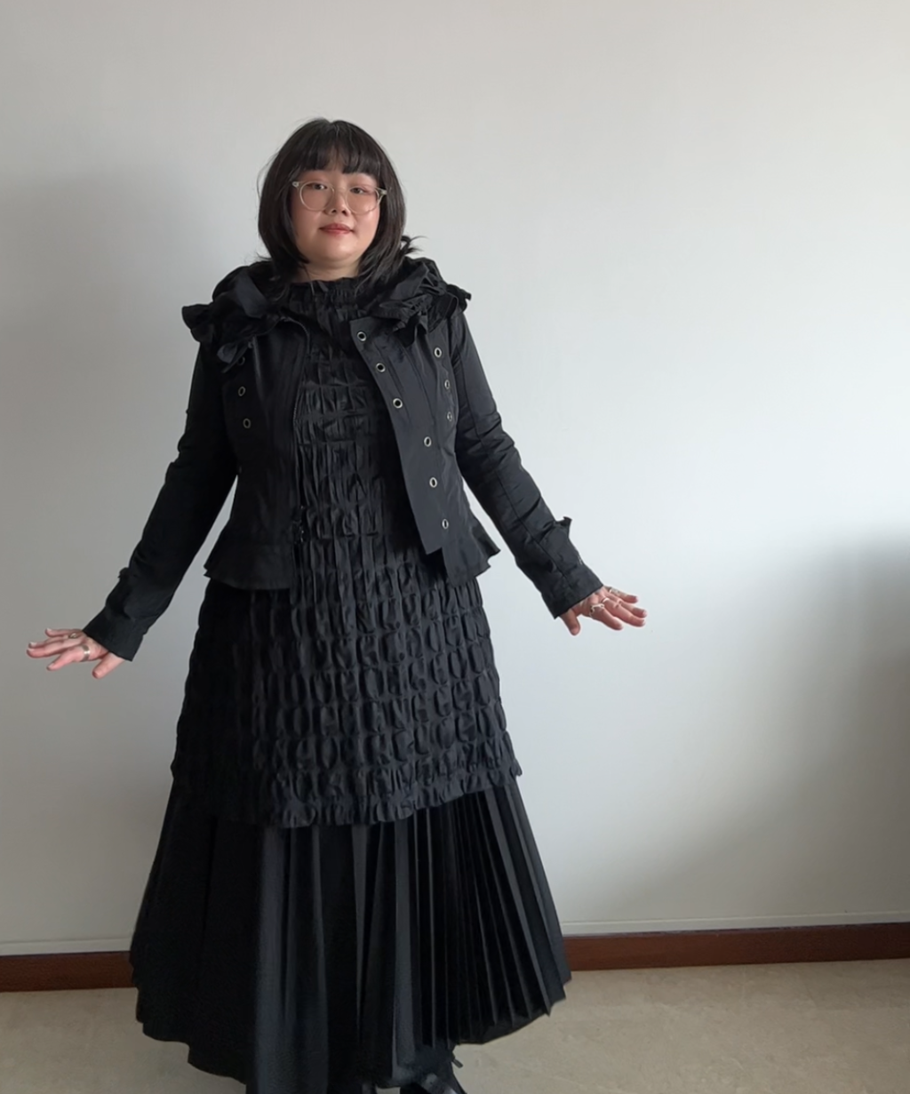 Eiko Kondo 80s Cosmic Eyelet Ruffle Jacket