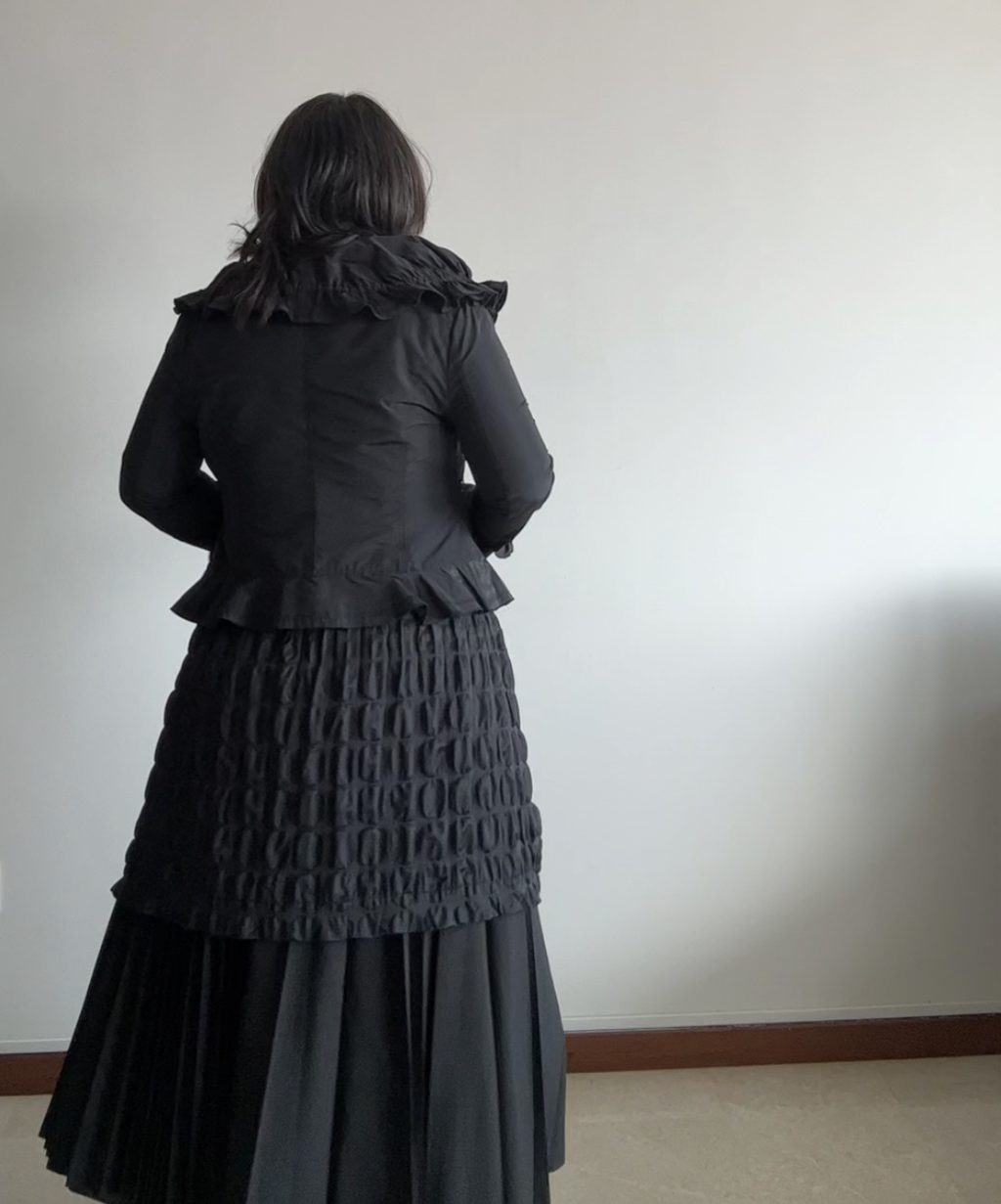 Eiko Kondo 80s Cosmic Eyelet Ruffle Jacket