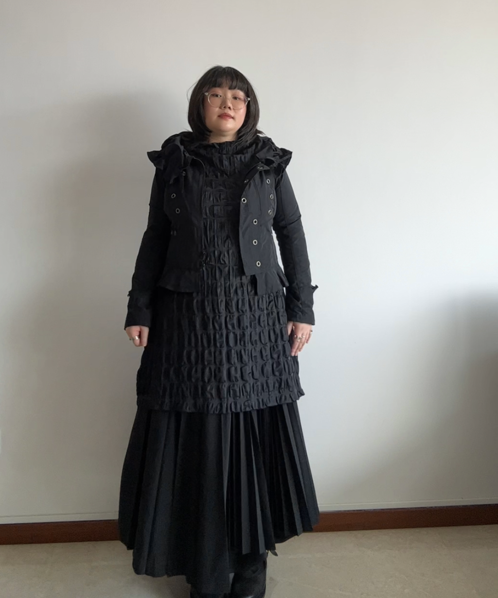 Eiko Kondo 80s Cosmic Eyelet Ruffle Jacket