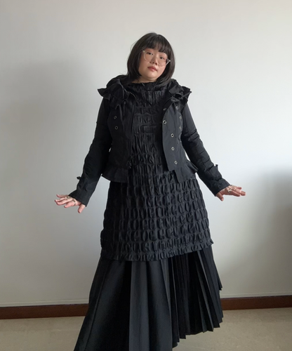 Eiko Kondo 80s Cosmic Eyelet Ruffle Jacket