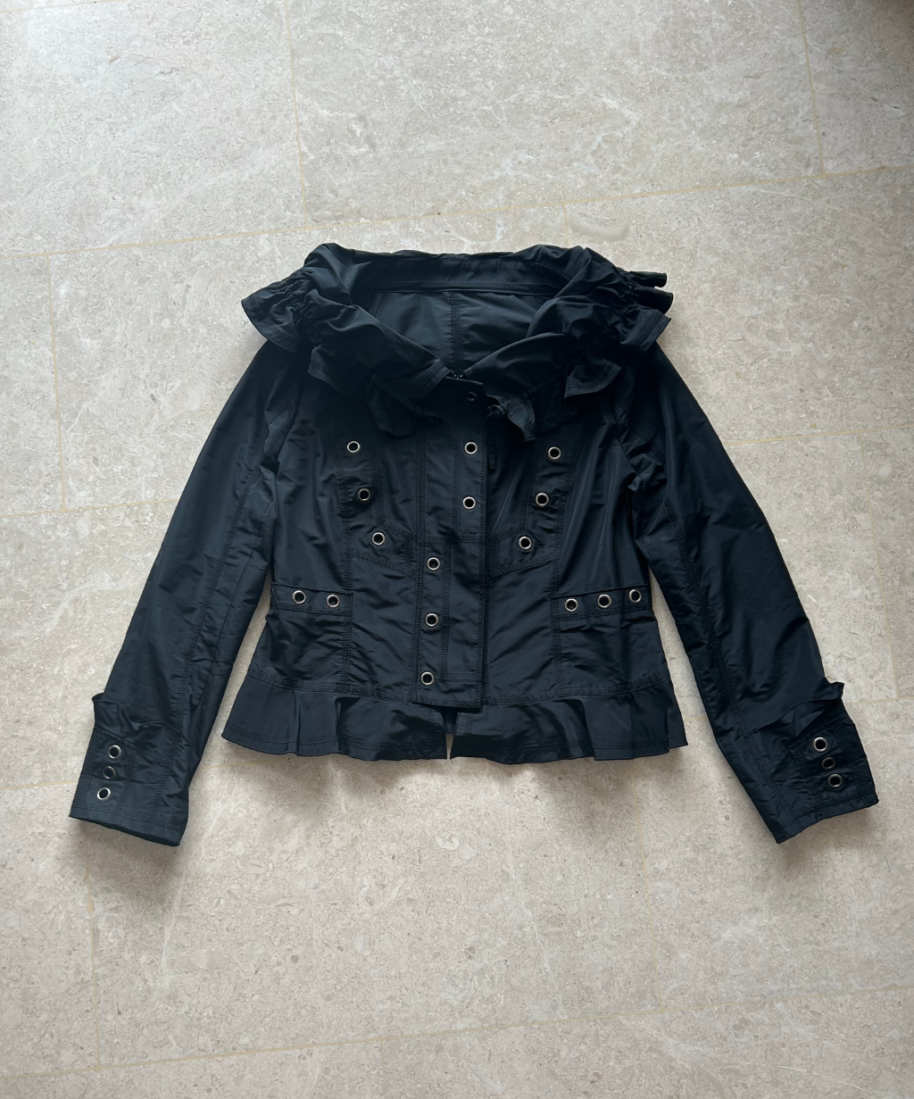 Eiko Kondo 80s Cosmic Eyelet Ruffle Jacket