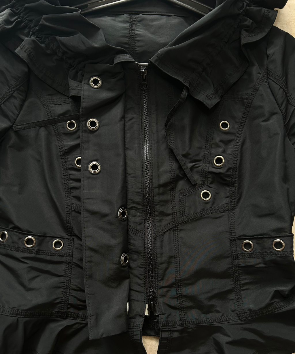 Eiko Kondo 80s Cosmic Eyelet Ruffle Jacket