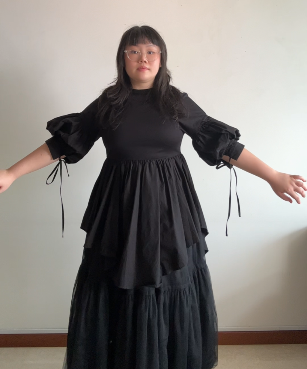 Enfold Balloon Sleeve Peplum Top