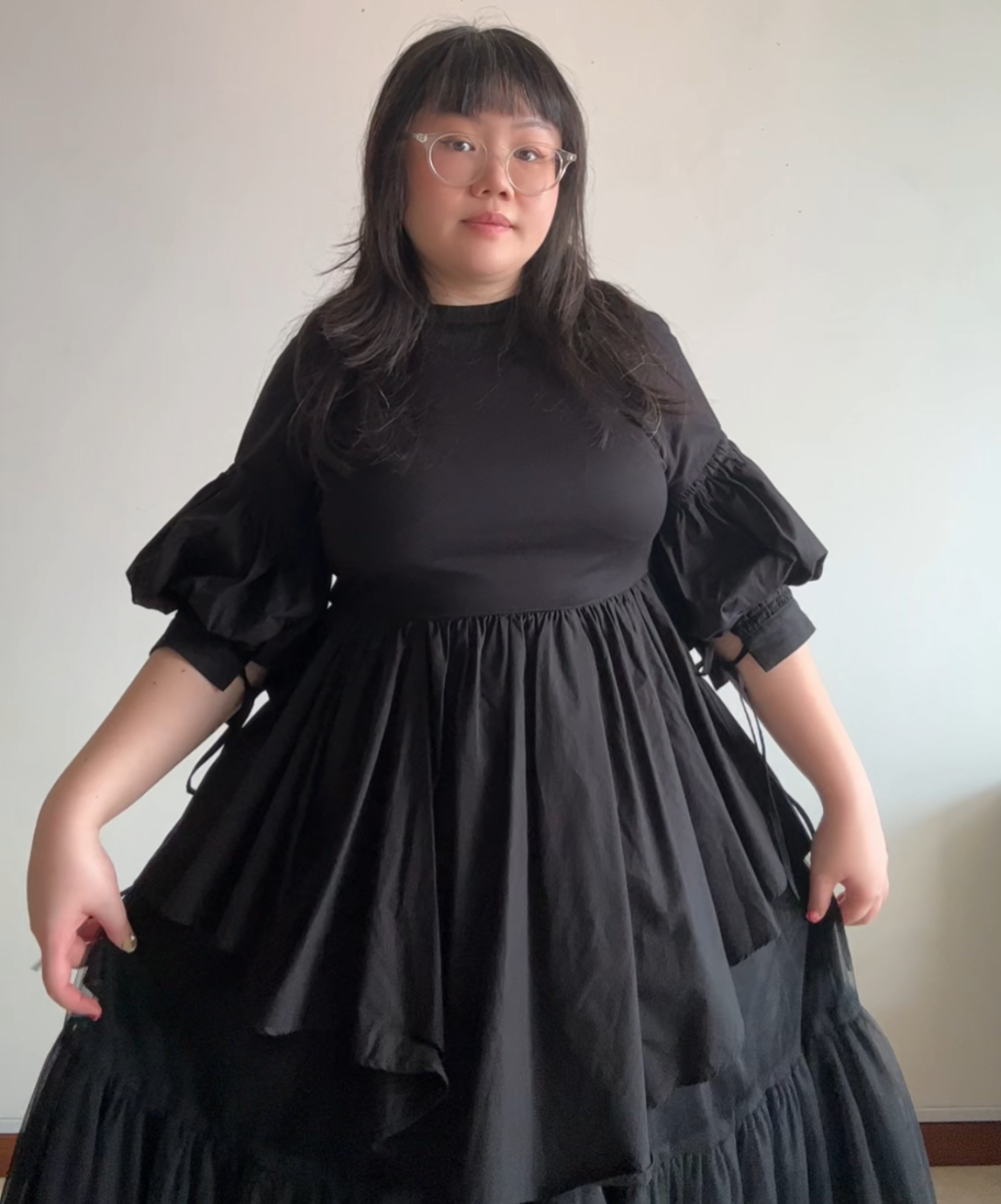Enfold Balloon Sleeve Peplum Top