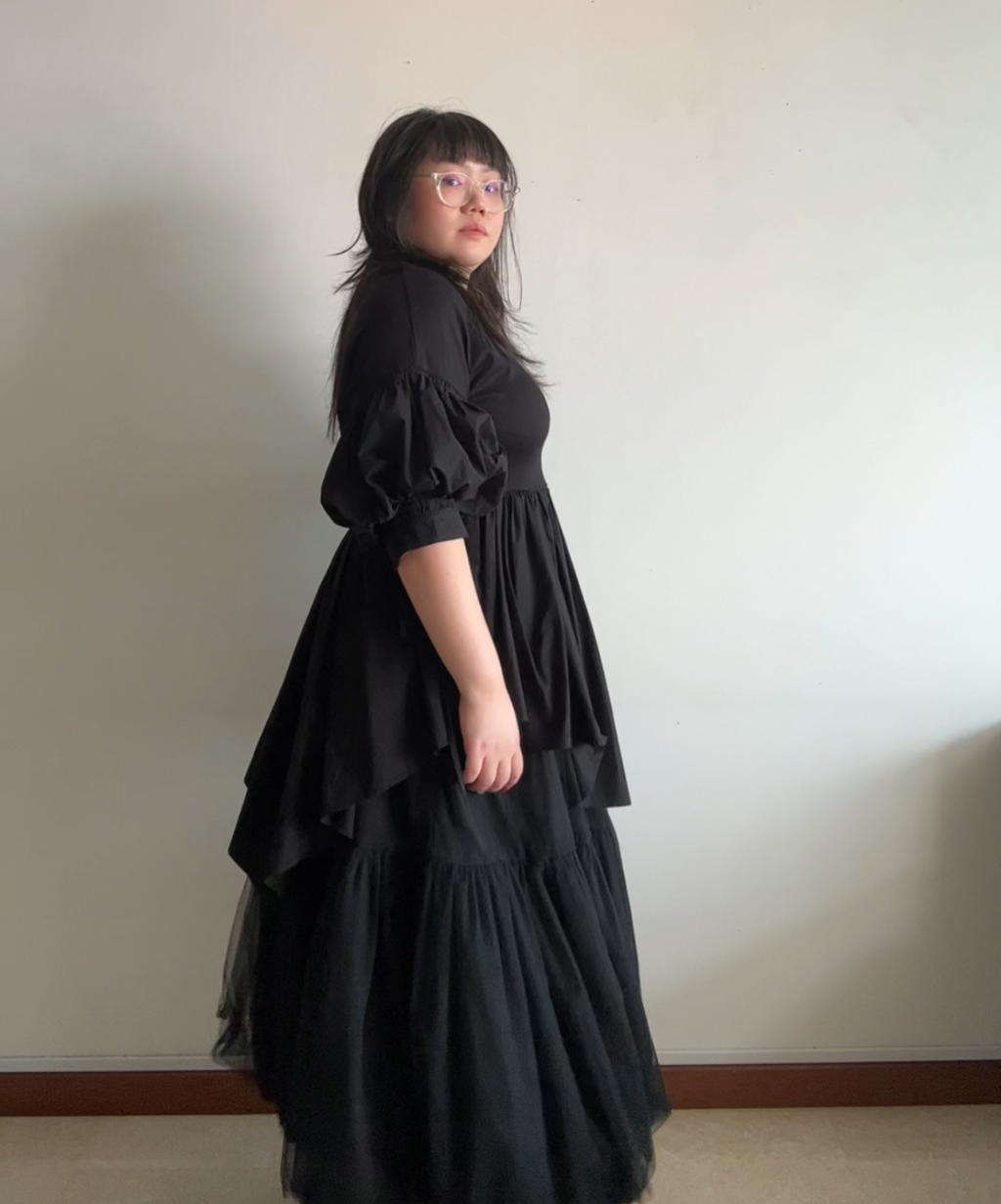 Enfold Balloon Sleeve Peplum Top