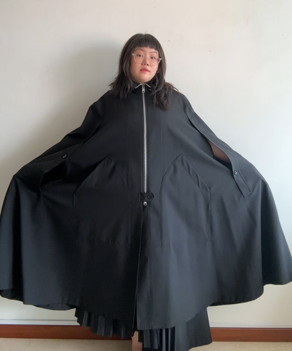 Ground Y light hooded poncho cape