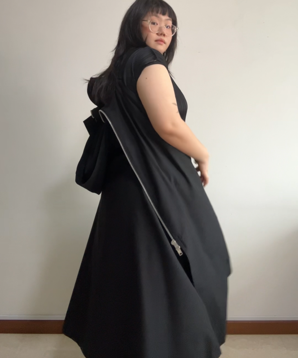 Ground Y light hooded poncho cape