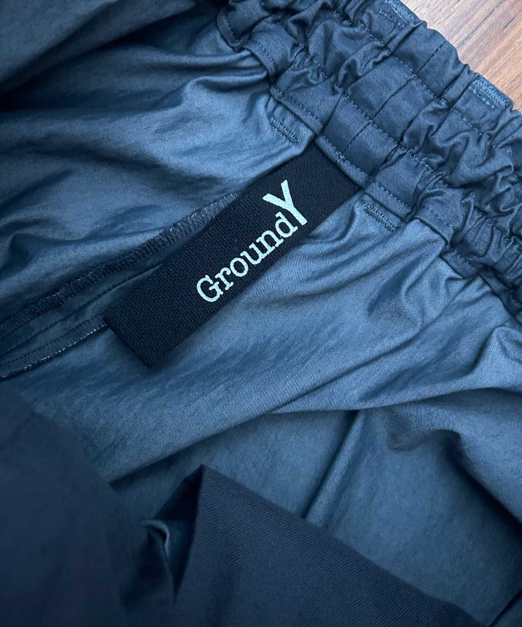 Yohji Ground Y Shirring Nylon Twill Gaucho Pants
