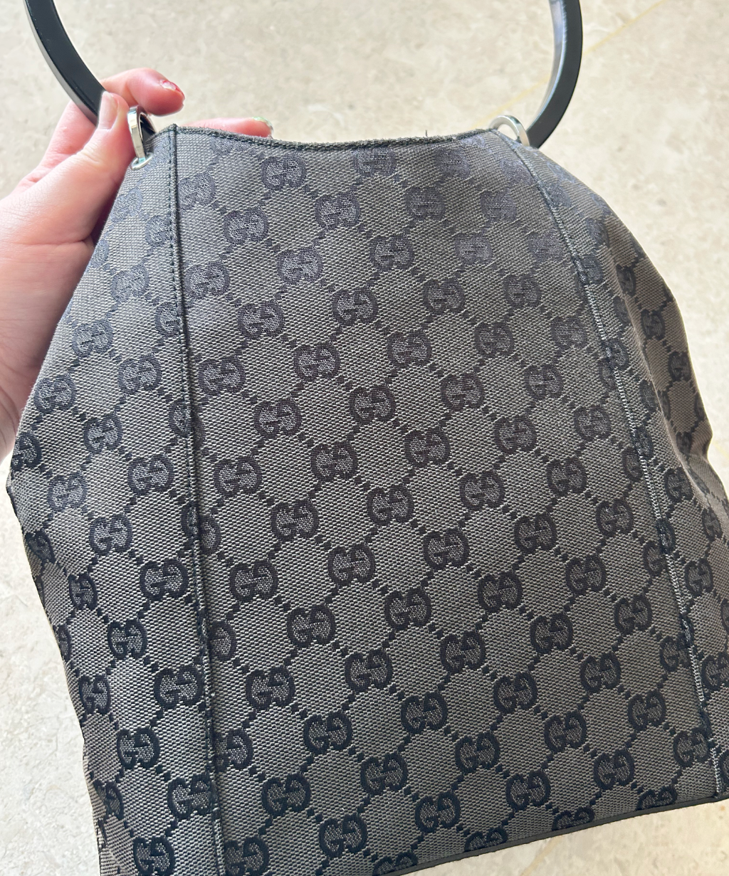 Gucci '99 (Tom Ford era) Curtain Monogram Shoulder Bag