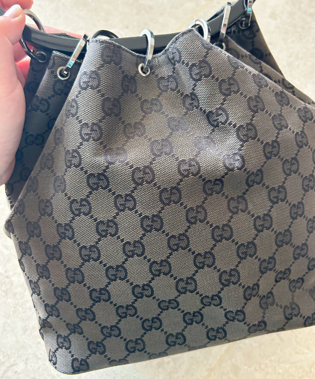 Gucci '99 (Tom Ford era) Curtain Monogram Shoulder Bag