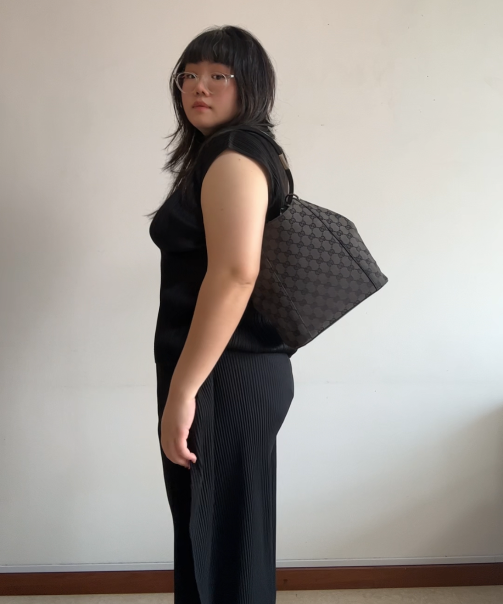 Gucci '99 (Tom Ford era) Curtain Monogram Shoulder Bag