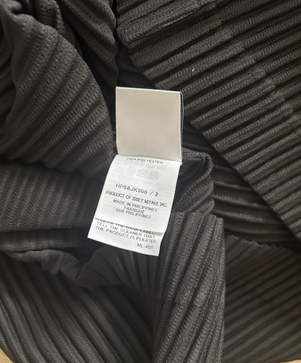 Homme Plisse Issey Miyake Funnel Neck Asymmetrical Pleated Top (BNWT, Condition 10/10)