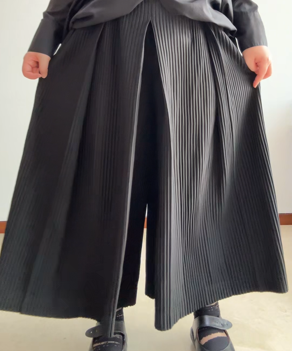 Issey Miyake Homme Plisse Wide Leg Pleated Pants