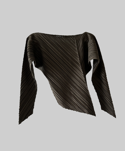 Issey Miyake 80s Asymmetrical Pleated Top