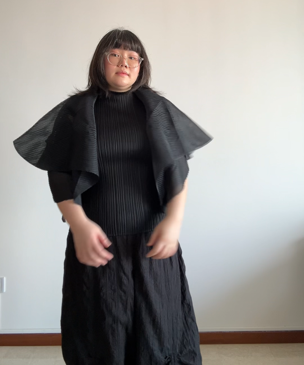 Issey Miyake Fete Butterfly Transform Pleated Vest