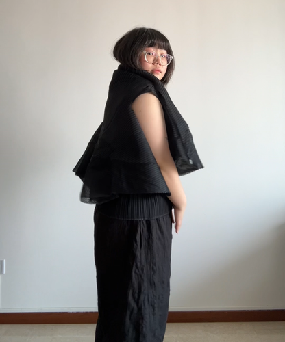 Issey Miyake Fete Butterfly Transform Pleated Vest
