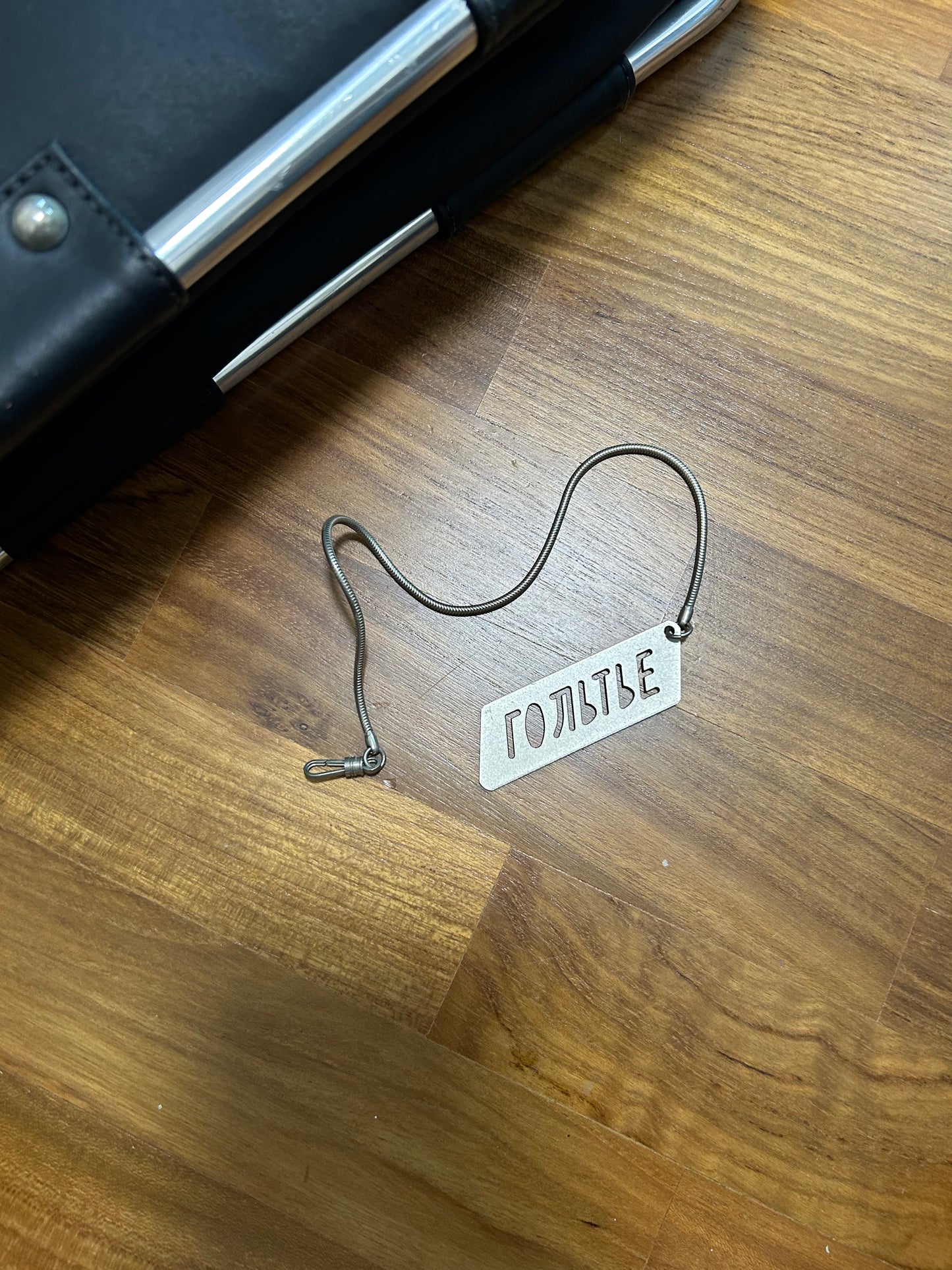 Vintage Jean Paul Gaultier pipe frame 2-way leather bag (L)