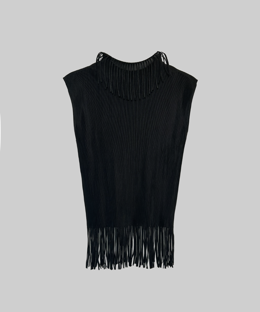 Pleats Please Fringe Pleated Top