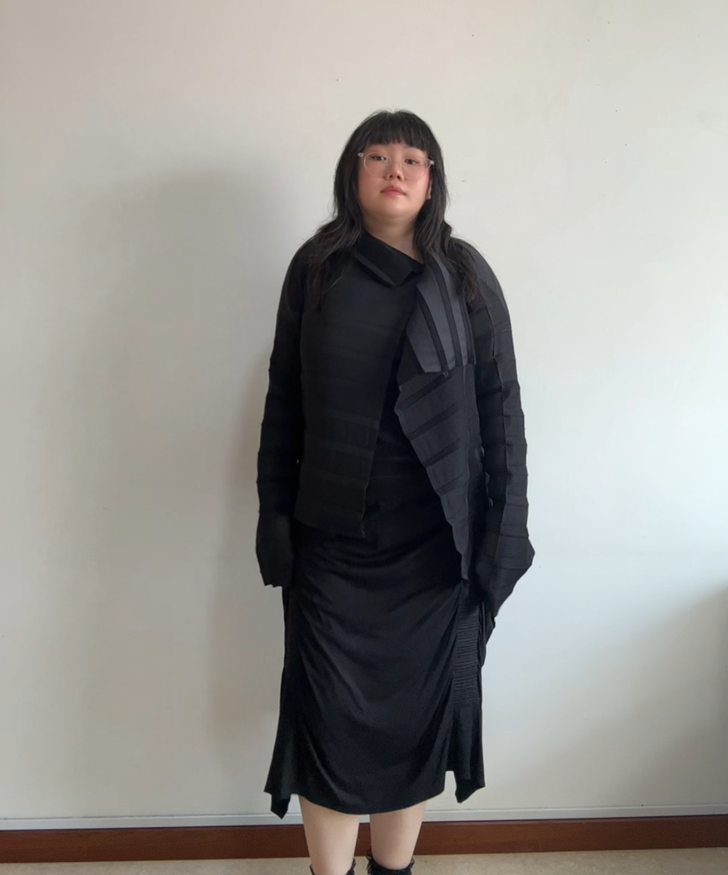 Issey Miyake High Neck Pleated 2-way Cardigan