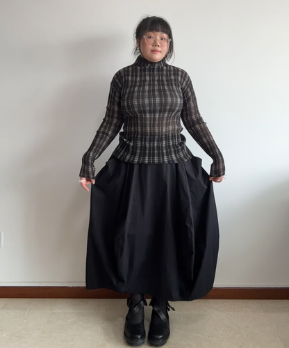 Issey Miyake 1996 Plaid Pleated Top