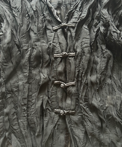 Issey Miyake Fete Sheer Mandarin Blouse