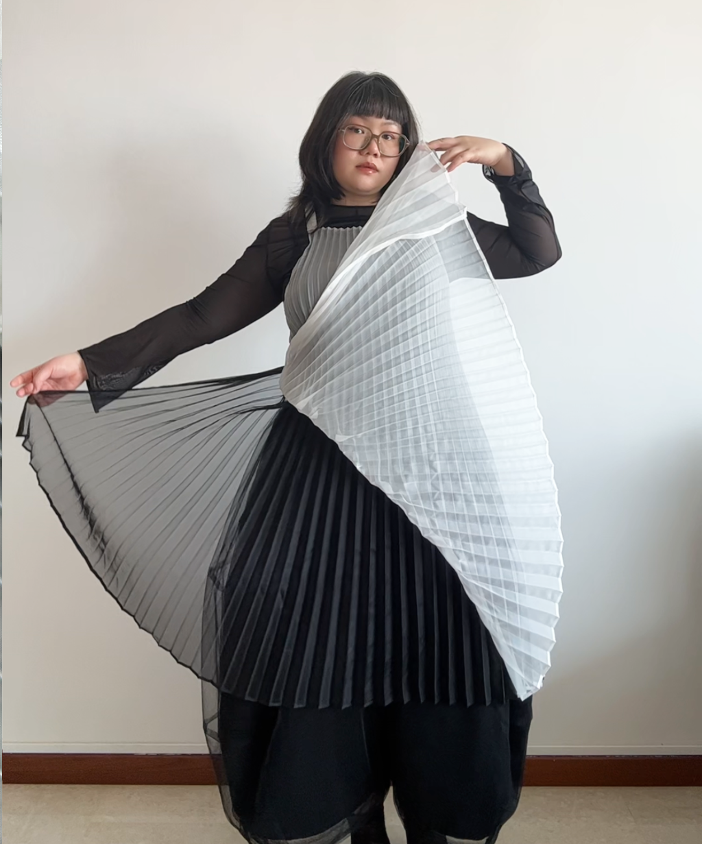 Issey Miyake IM Product 90s Reversible Pleated Apron Dress