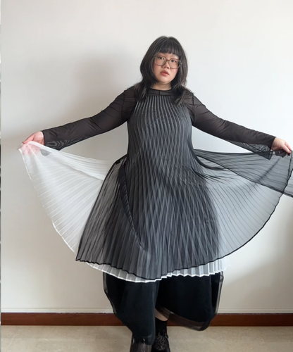 Issey Miyake IM Product 90s Reversible Pleated Apron Dress