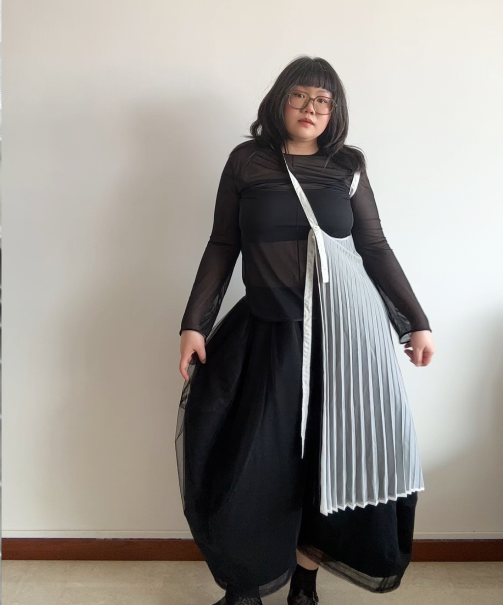 Issey Miyake IM Product 90s Reversible Pleated Apron Dress