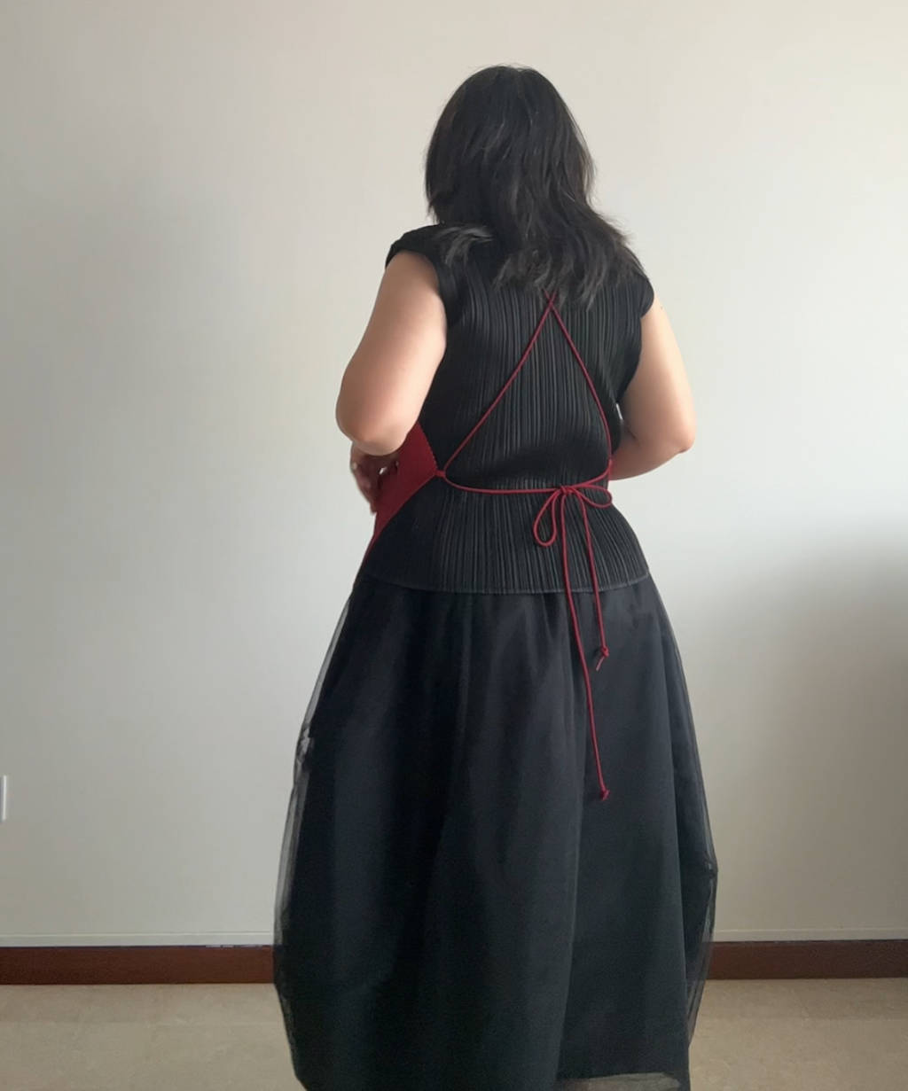 Issey Miyake IM Product Halter-tie Apron Dress