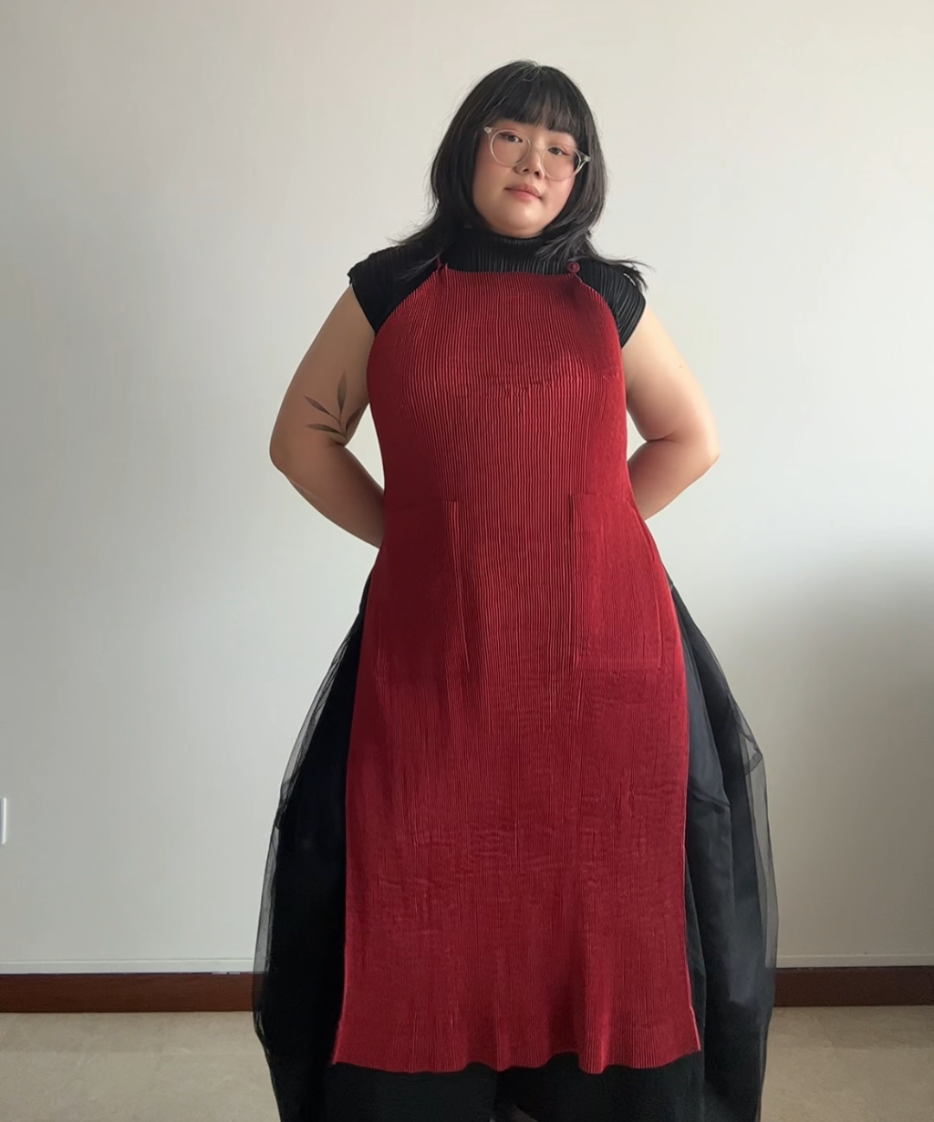 Issey Miyake IM Product Halter-tie Apron Dress
