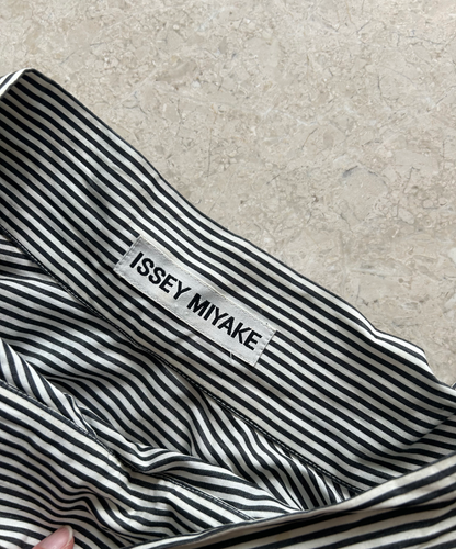 Issey Miyake 2010s Striped Panel Circle Skirt / Poncho