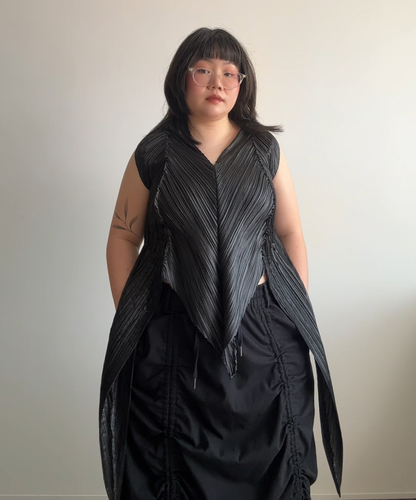 Issey Miyake 2002 Archive Swallowtail Multi-way Pleated Top