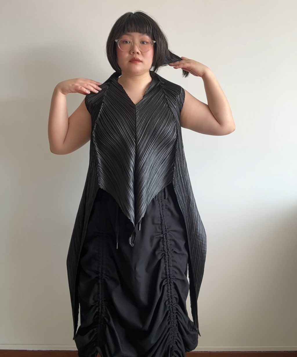 Issey Miyake 2002 Archive Swallowtail Multi-way Pleated Top